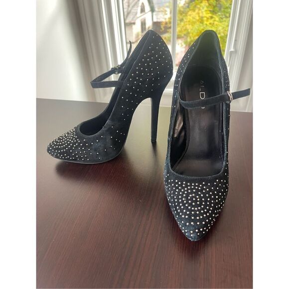 Aldo Suede Heels Size 8 - Picture 1 of 6